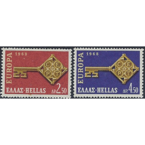 Greece 916-17 MH 1968 Europa (ak6608)