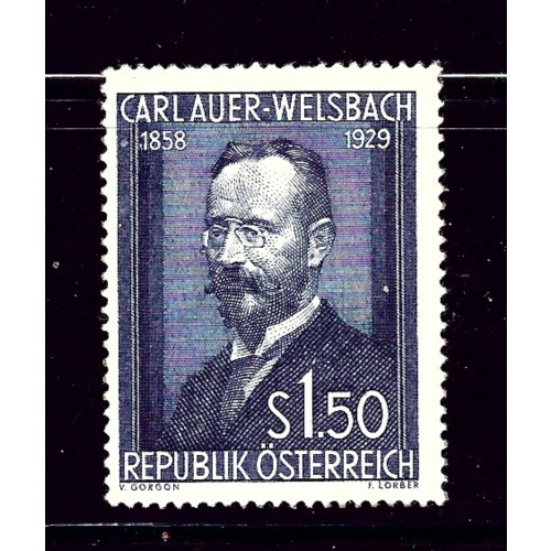 Austria 595 MNH 1954 Carl Auer-Welsbach  #1