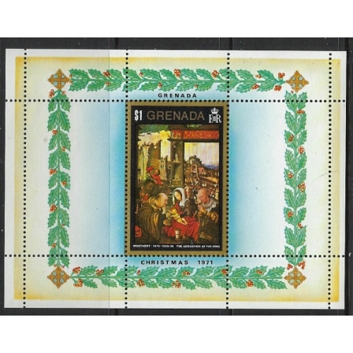 Grenada 438 MNH 1971 Christmas S/S (fe1293)