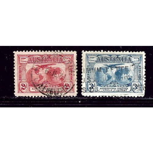 Australia 111-12 Used 1931 set few nibbed perfs