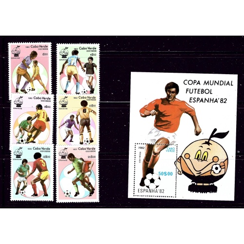 Cape Verde 446-52 MNH 1982 Soccer complete set