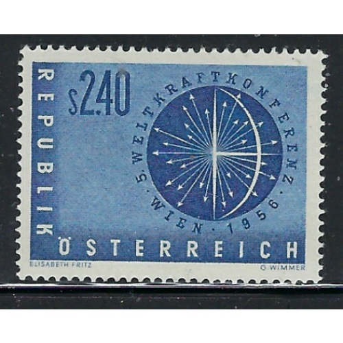 Austria 611 MNH 1956 Globe (fe6459)