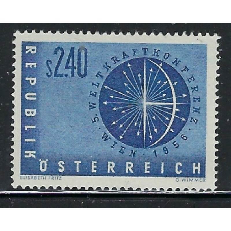 Austria 611 MNH 1956 Globe (fe6459)