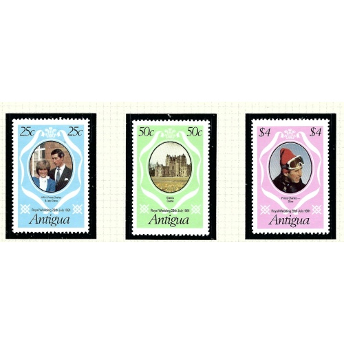 Antigua 623-27 MNH 1981 Prince Charles Wedding         (KA)