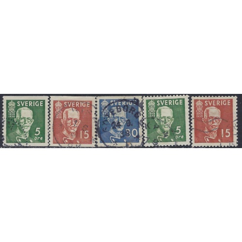 Sweden 275-79 Used 1938 set (ak5921)