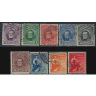 Uruguay 187-95 Used 1910 set (ak5665)