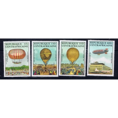 Central African Rep C282-85 MNH 1983 Manned Flight Bicent. (pe1027)
