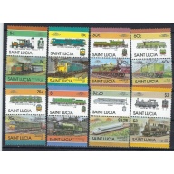 St Lucia 804-14 MNH 1986 Locomotives (mm1155)