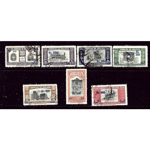 Bolivia 394-400 Used 1957 Surcharged set    (ap4253)