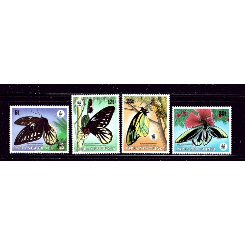 Papua New Guinea 697-700 MNH 1988 Butterflies