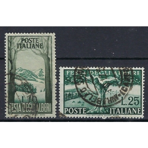 Italy 592-93 Used 1951 set (an8568)