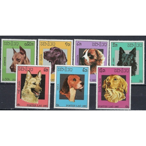 Laos 774-80 MNH 1987 Dogs (ak2604)