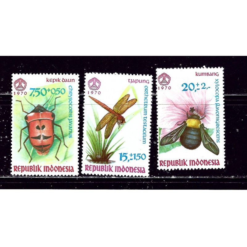 Indonesia B223-25 MH 1970 Insects