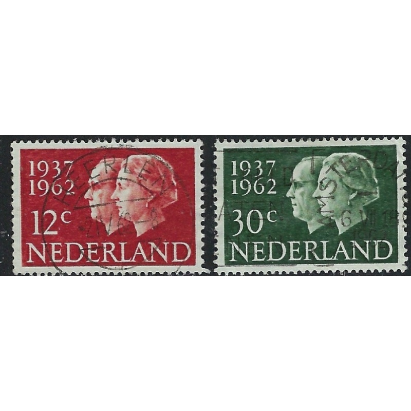 Netherlands 389-90 Used 1962 set (fe9073)