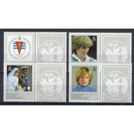 Falkland Is 1L72-75 MNH 1982 Princess Diana (ak2056)