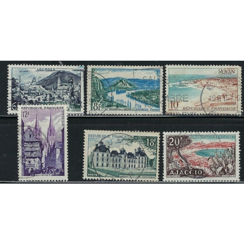 France 719-24 Used 1954 set (an3923)