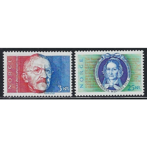 Norway 948-49 MNH 1989 Writers (an6995)