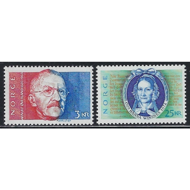 Norway 948-49 MNH 1989 Writers (an6995)