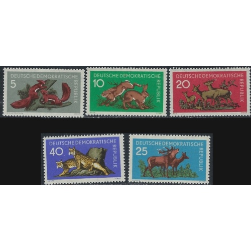 Germany DDR 471-75 MH 1959 Wildlife (ak4677)