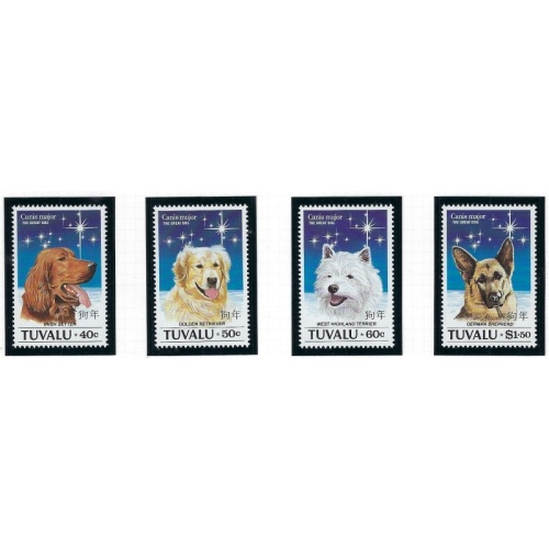 Tuvalu 662-65 MNH 1994 Dogs (ak2134)