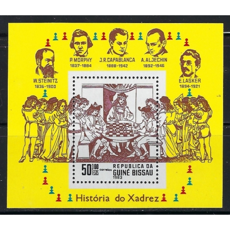 Guinea Bissau 480 MNH 1983 Chess (an3661)