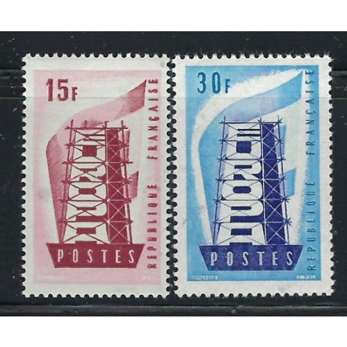 France 805-06 MH 1956 issue (fe6060)