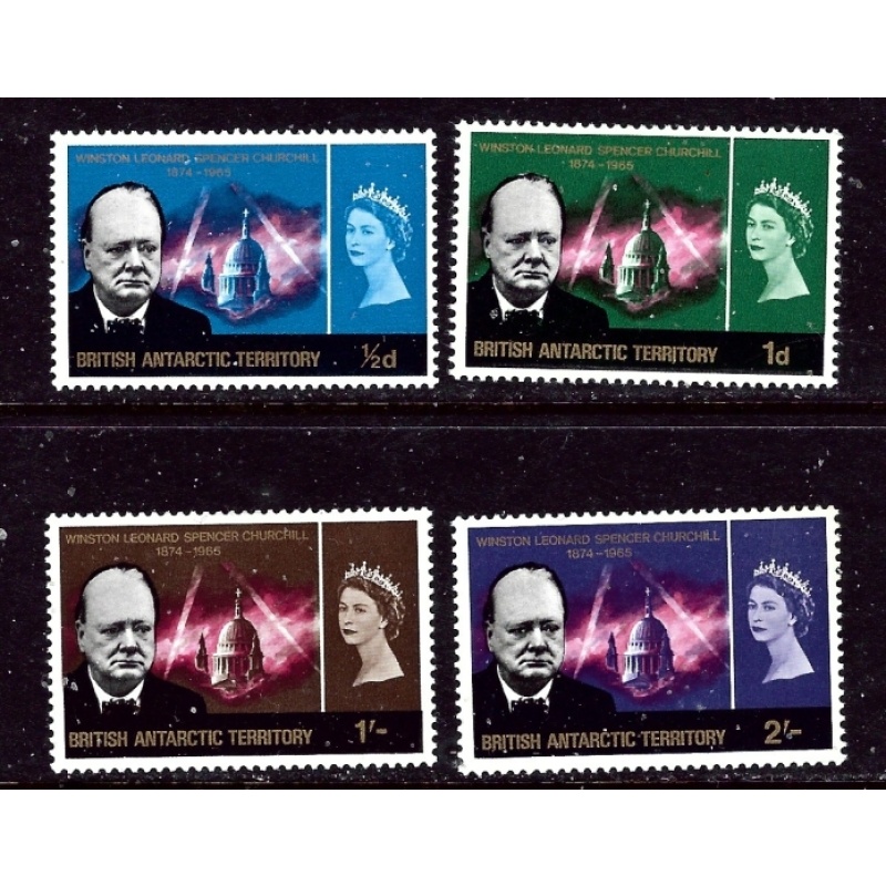 British Antarctic Terr 16-19 MH 1966 Churchill    (ap6196)