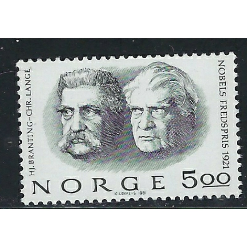 Norway 797 MNH 1981 Nobel Prize Winners (an5717)