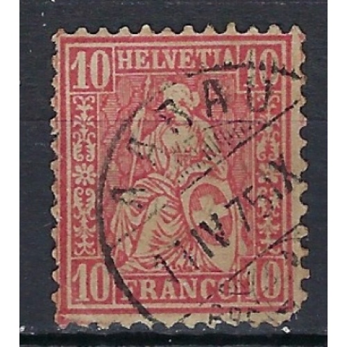 Switzerland 53 Used 1867 issue; rounded corner (an9556)