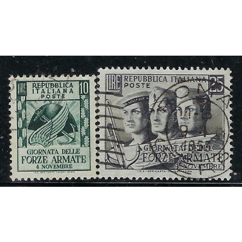 Italy 613-14 Used 1952 issues (ak4008)