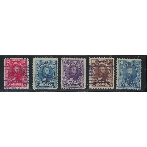 Honduras 112-16 Used 1903 issues (ak1719)