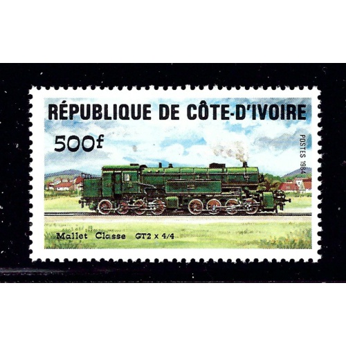 Ivory Coast 728 MNH 1984 Locomotive         (P110)