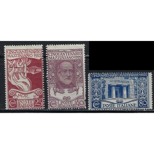Italy 140-42 MLH 1922 set (an5523)