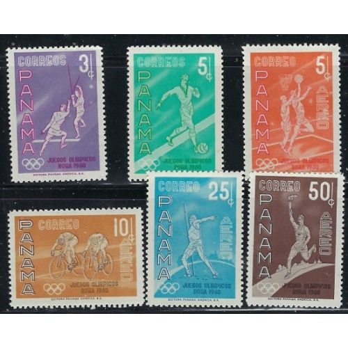 Panama 433-34; C234-37 MNH 1960 Olympics (fe9509)