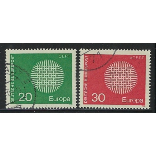 Germany 1018-19 Used 1970 Europa (ak5838)