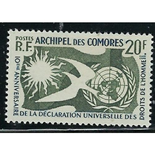Comoro Is 44 MNH 1958 Human Rights (fe5623)