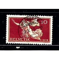Switzerland 191 Used 1919 issue; short perf