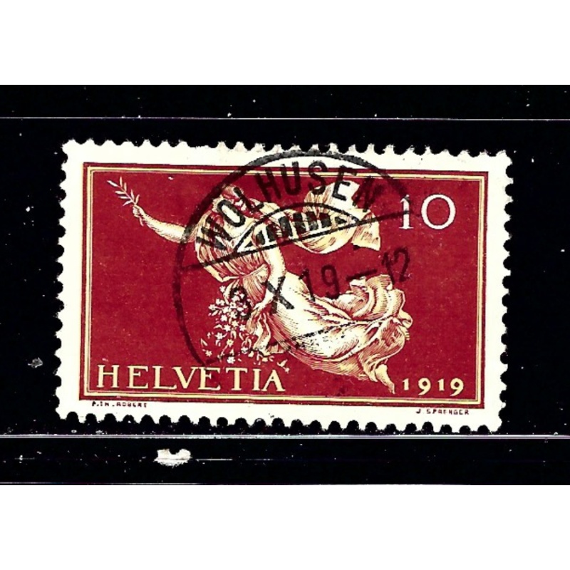 Switzerland 191 Used 1919 issue; short perf
