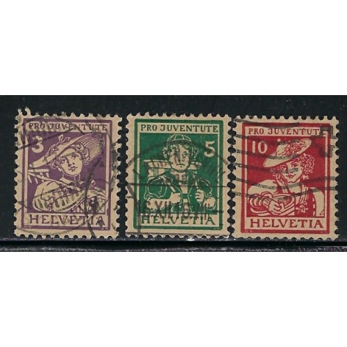 Switzerland B4-6 Used 1916 set (an4491)