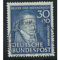 Germany B323 Used 1951 Johann Heinrich Pestalozzi (fe7790)
