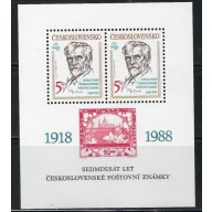 Czechoslovakia 2714 MNH 1988 souvenir sheet (an4268)