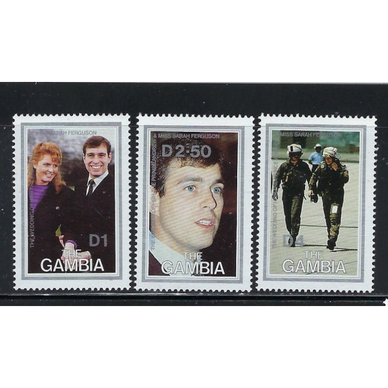 Gambia 635-37 MNH 1986 Prince Andrew Wedding (fe2109)
