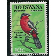 Botswana 25 Used 1967 Bird (fe6004)