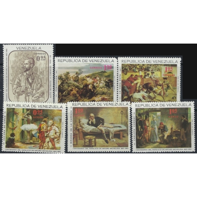 Venezuela 899-901; C927-29 MNH 1966 set; rounded corner on 900 (ak5662)