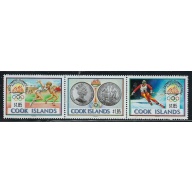 Cook Is 1039 MNH 1990 Olympics strip of 3 (fe7550)