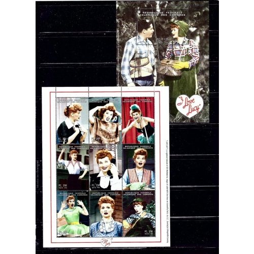 Comoro Is 833F;833P MNH 1998 I Love Lucy Sheet and S/S