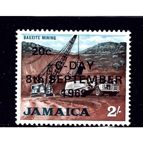Jamaica 287 MLH 1969 overprint    (ap1321)
