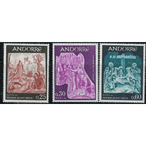 French Andorra 178-80 MNH 1967 set (ak6585)
