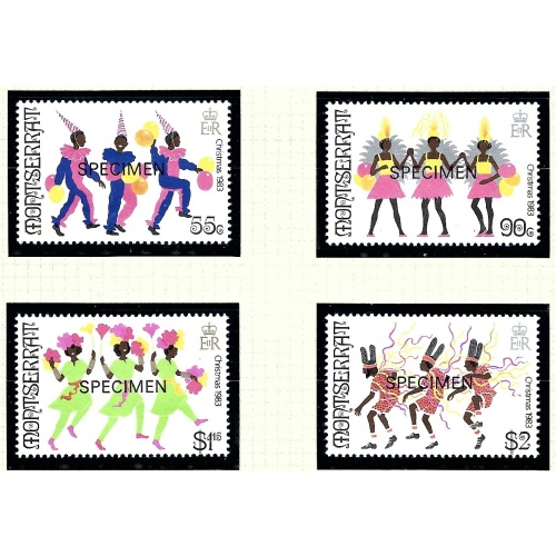 Montserrat 516-19 Specimen MNH 1983 overprints