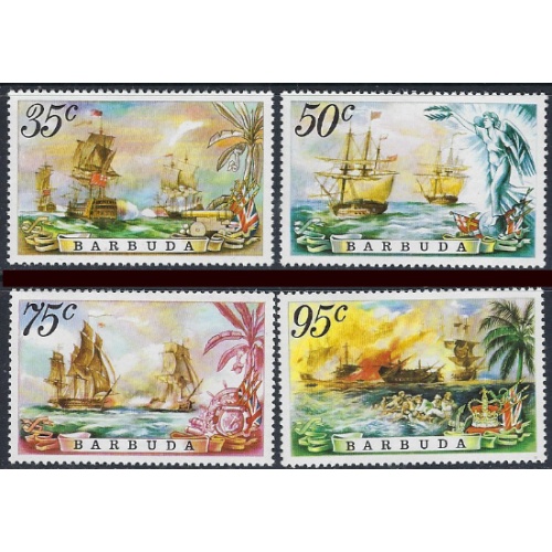 Barbuda 209-12 MNH 1975 Ships (ak6809)